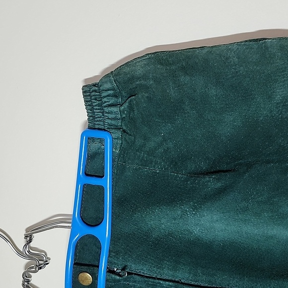 Sierra Suede Green Suede Leather Midi Skirt womens 8 - Picture 5 of 9